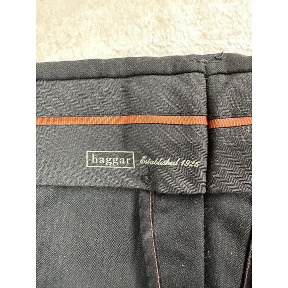 Haggar Black Dress Pants 40x32 100% Polyester - Superior Quality - Picture 4 of 4